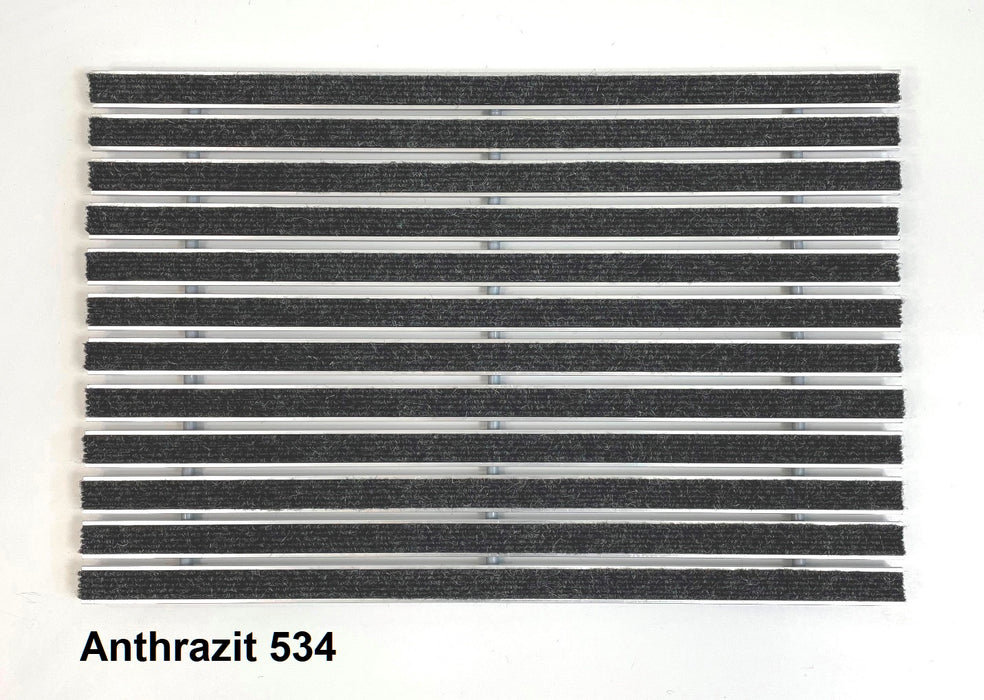Streifenbürste und Rips, Profilabstand 5 mm, PROFI Schwerentflammbar
