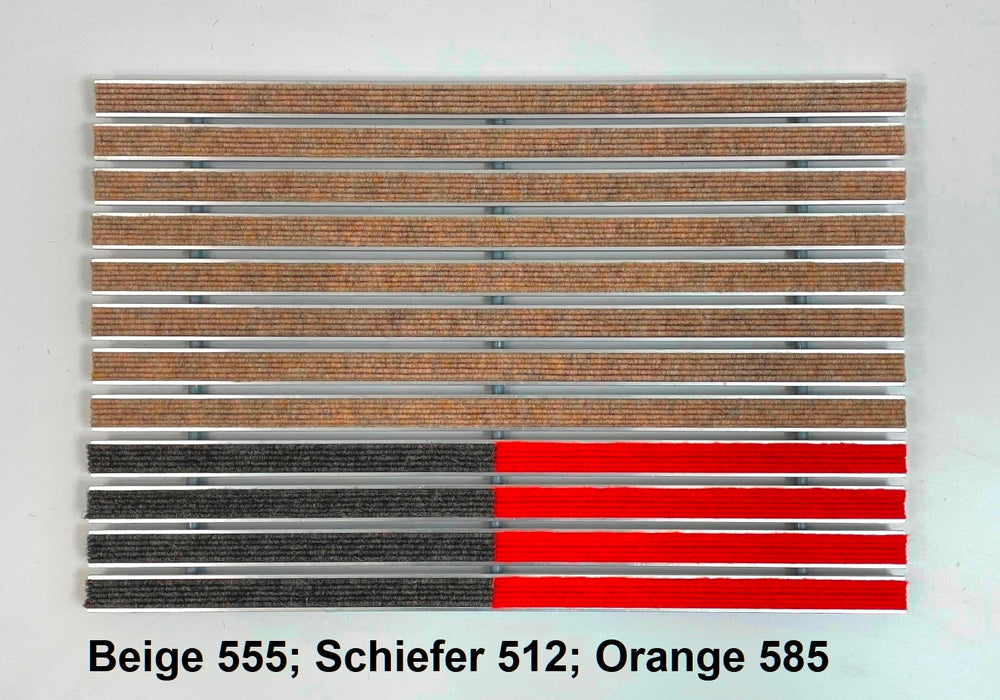 Streifenbürste und Rips, Profilabstand 5 mm, PROFI Schwerentflammbar