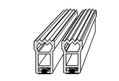 Fußmatte aus Aluminium gegen groben Schmutz