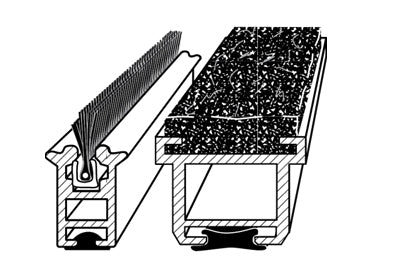 Beckland Eingangsmatte mit Nadelfilz und Streifenbürste